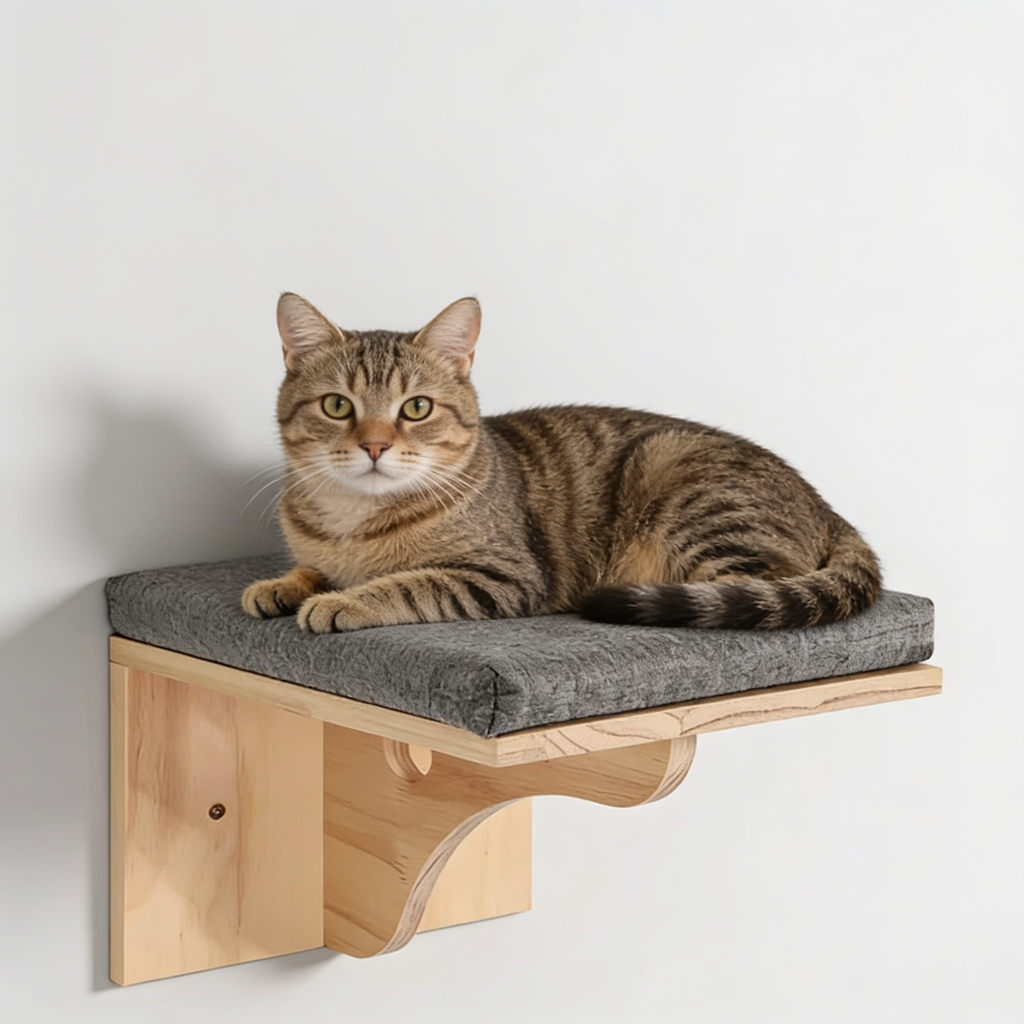 PettaPaw Nala Contour Cat Wall Shelf, image 5