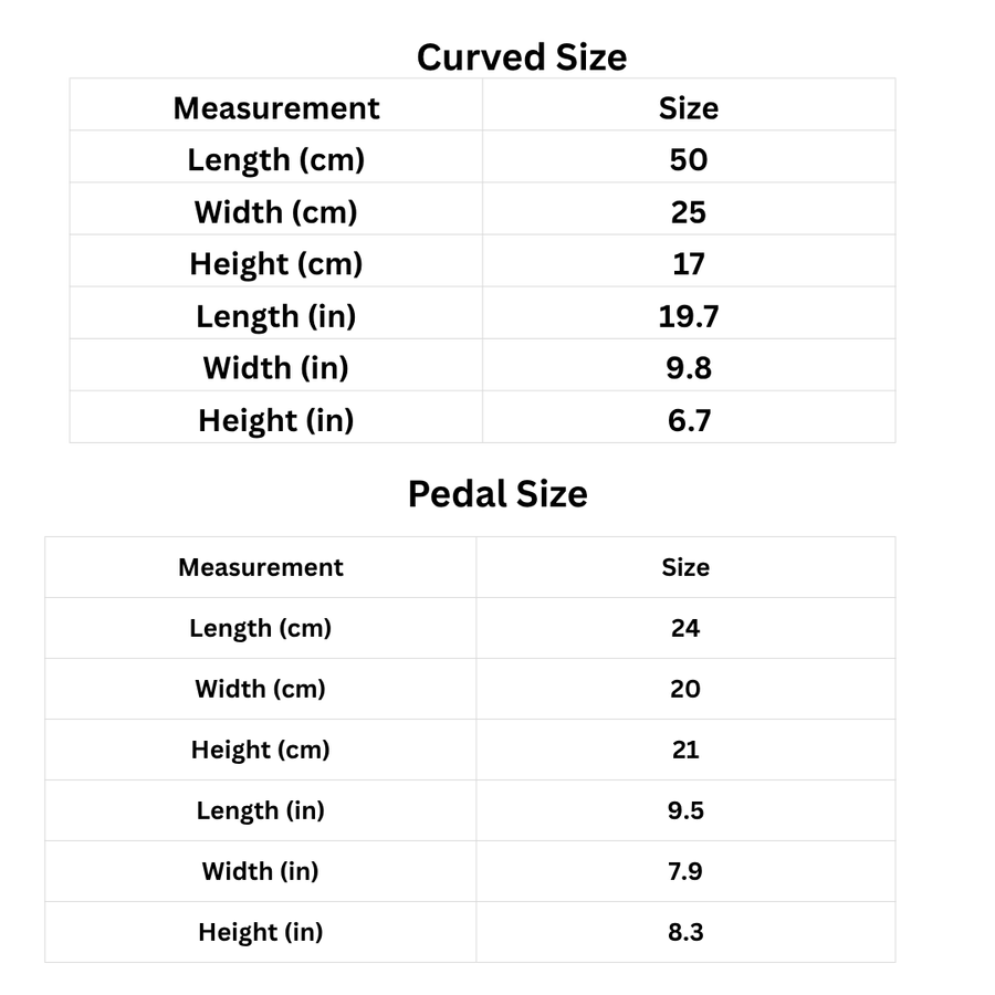 Size chart for PettaPaw Nala Contour Cat Wall Shelf